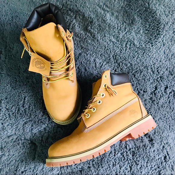 Timberland Boys 12909 Brown Leather Round Toe Lace Up Ankle Boots Size 5 M - Picture 3 of 13